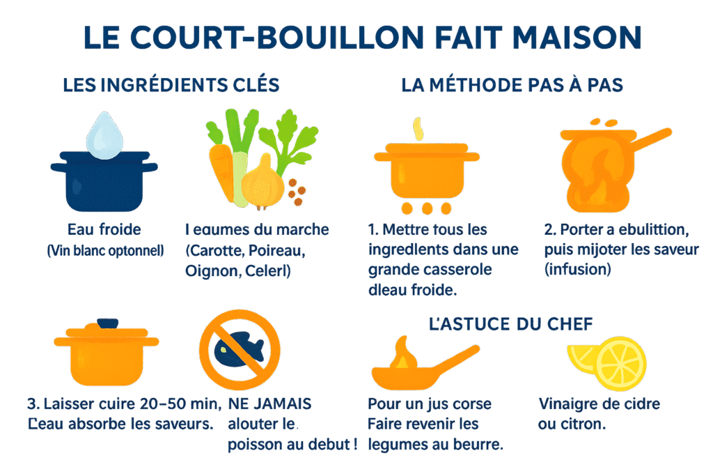poisson court bouillon recette