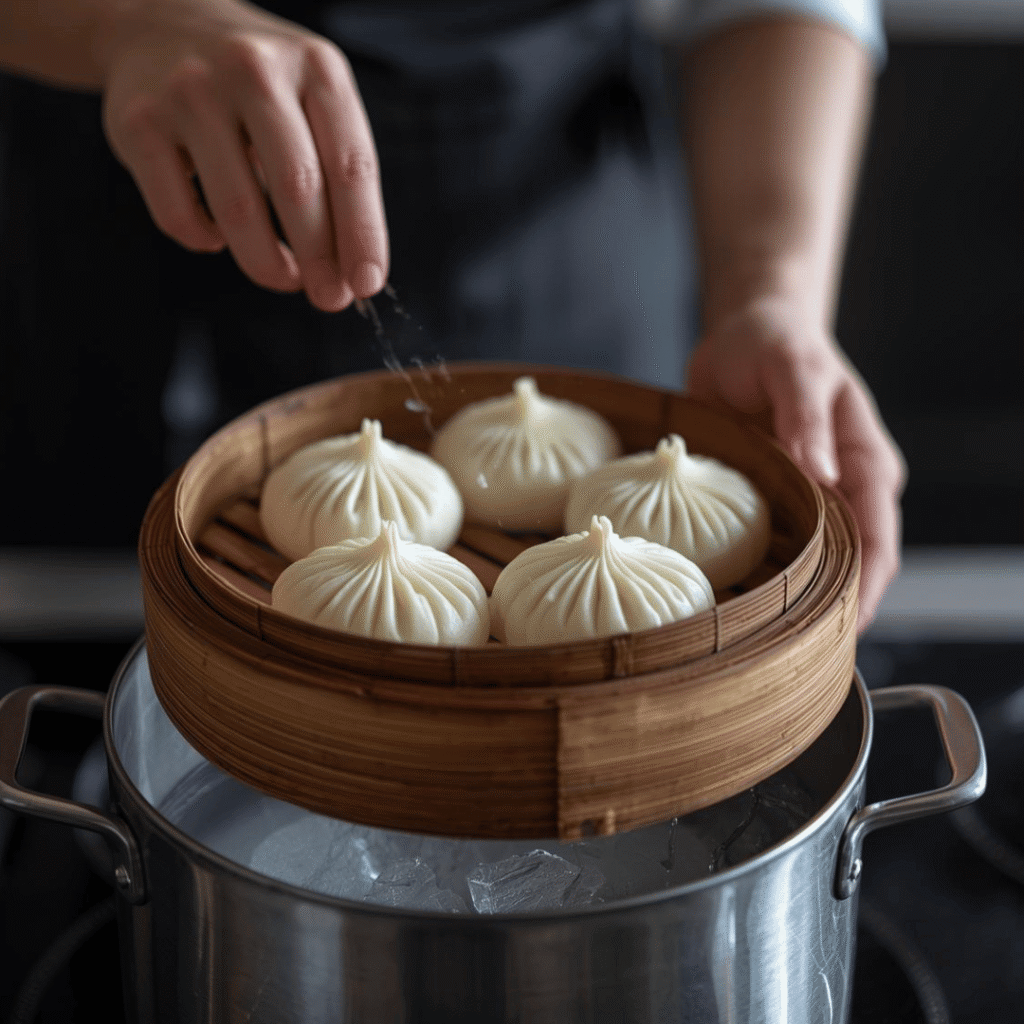 bao bun cuisson à la vapeur