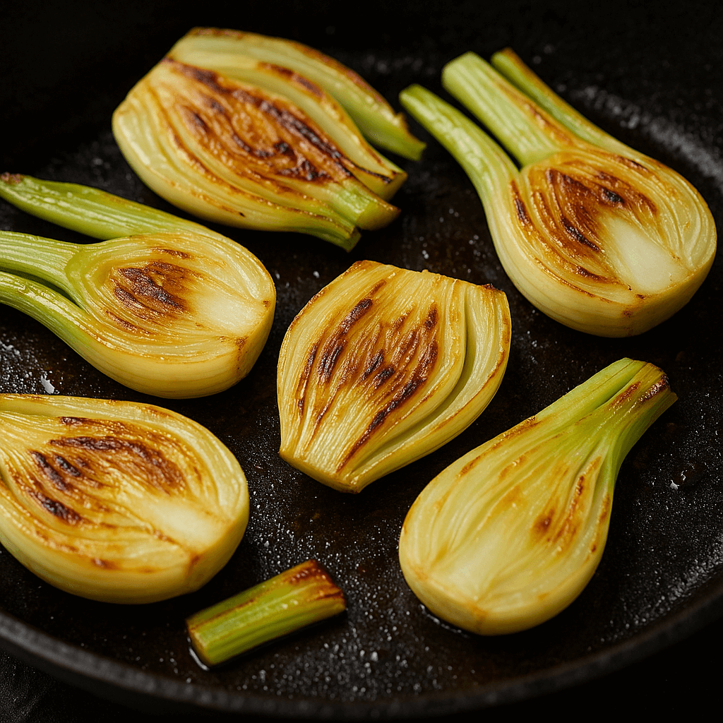 recette fenouil à la poêle caramélisé