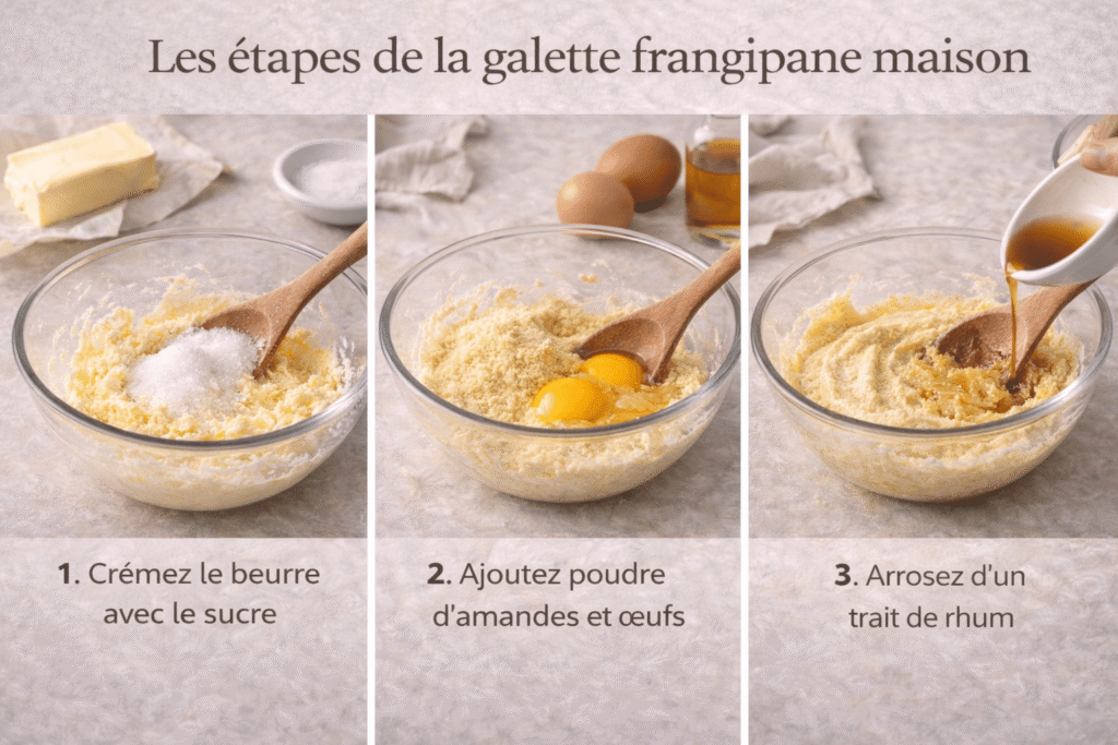 préparation de la crème d'amande