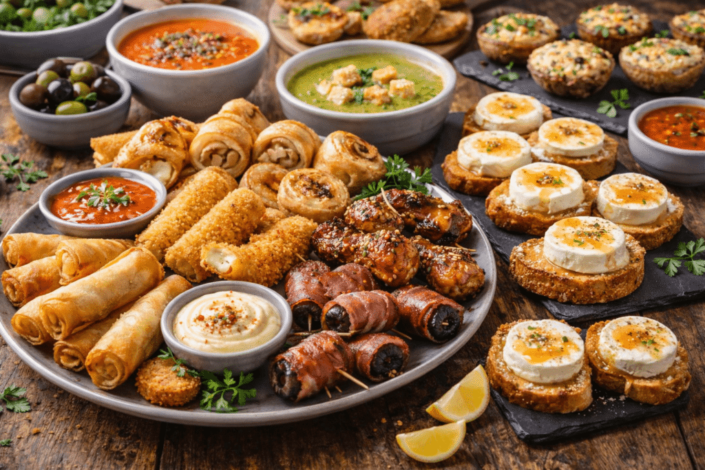 assortiment d'entrée chaude pour l'hiver