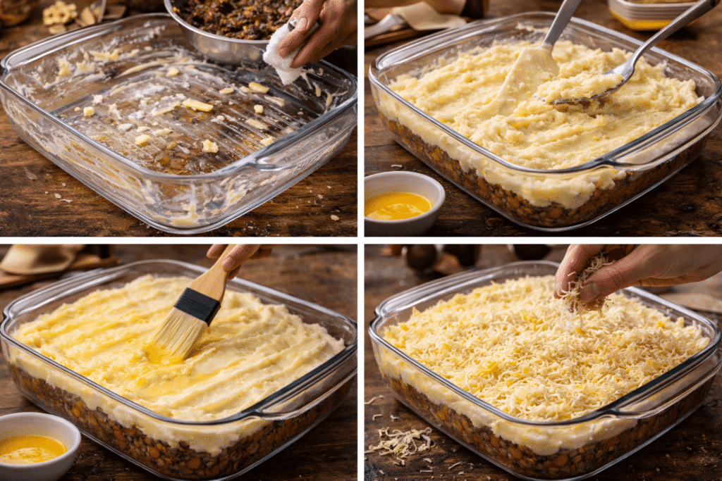 Montage du hachis Parmentier