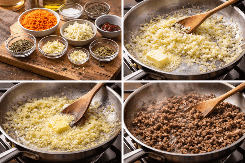 préparation de la recette hachis Parmentier