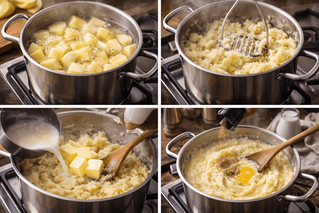 Préparation de la purée