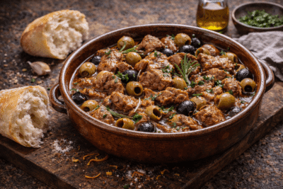 Recette corse veau aux olives