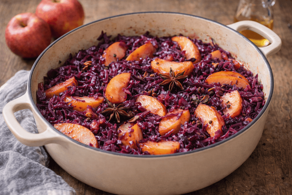 recette alsacienne chou rouge aux pommes​