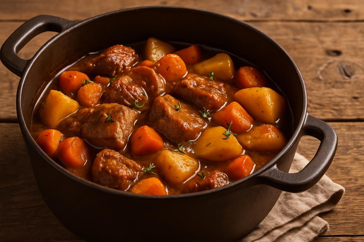 Découvrez notre recette facile et savoureuse de ragoût de porc mijoté, un plat réconfortant parfait pour toutes les occasions.