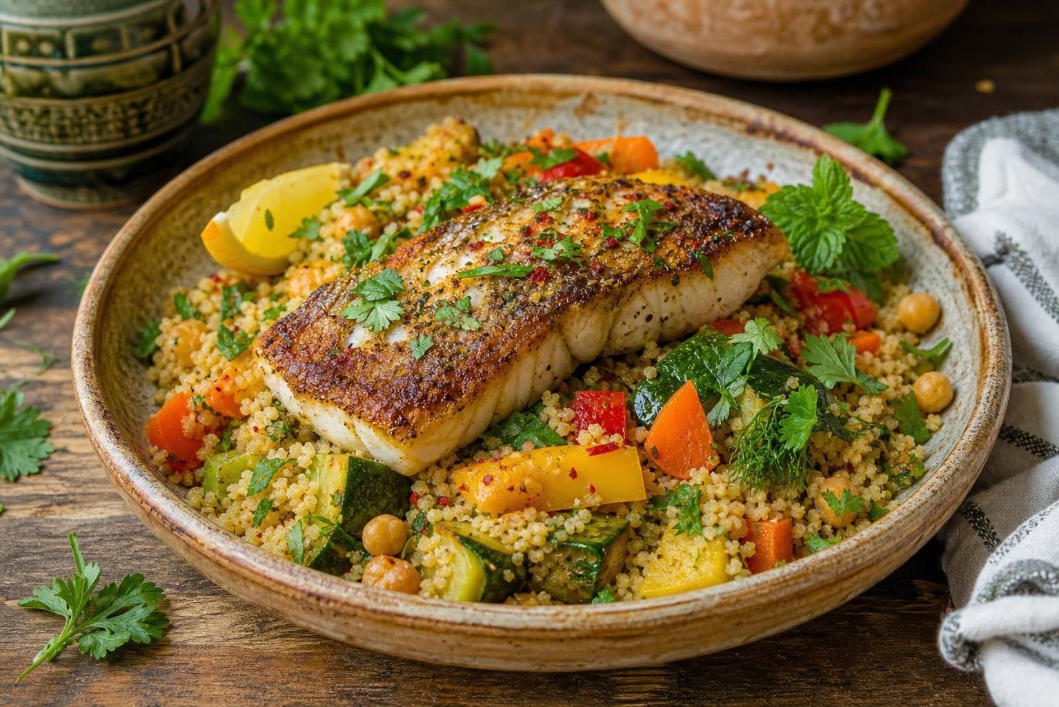 découvrez notre recette de couscous poisson facile à préparer, savoureuse et équilibrée. apprenez étape par étape comment réussir ce plat traditionnel pour un repas délicieux et sain.