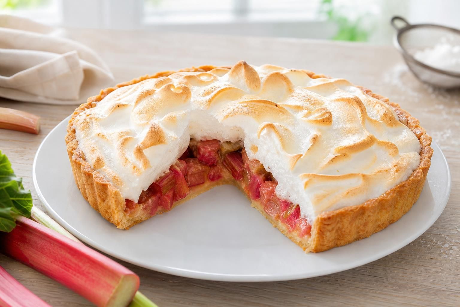 découvrez comment préparer une tarte à la rhubarbe meringuée traditionnelle et légère, avec une recette simple pour un dessert gourmand et équilibré.